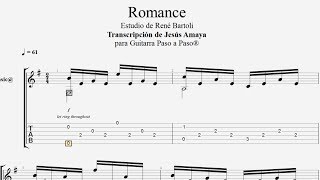 Romance Estudio de René Bartoli Tablatura por Jesús Amaya...