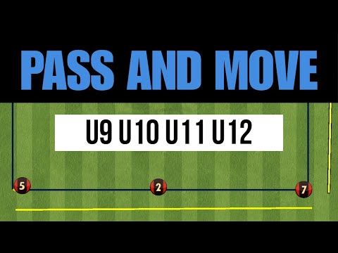 Pass & Move Drill | U9 U10 U11 U12 | Soccer/ Football Passing Combination #premierleague#pass#drills