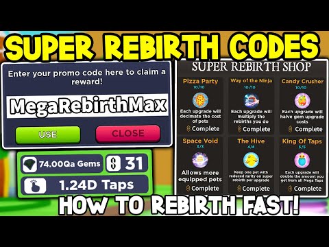 All 5 Super Rebirth Codes In Tapping Simulator Super Fast - roblox tapping simulator super rebirth codes