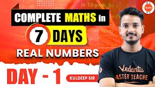 Real Numbers Class 10 🔥 All Chapter Revision in 7 Days ✅ Day 1
