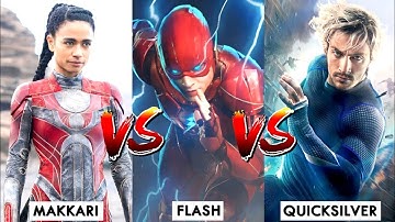 Flash Vs Makkari Vs Quicksilver | Who Is The Fastest | In Hindi |Avengers worlds#marvel #avengers