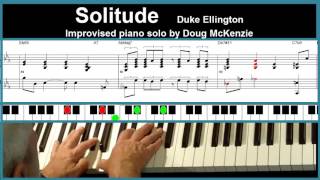 Solitude (Duke Ellington) - Jazz piano tutorial chords