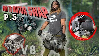 SWAPPING MY MOMS V6 CHARGER TO A V8!! *PART 5* (HOW TO MOTOR SWAP A CHARGER/CHALLENGER/300)