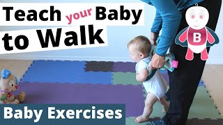 How to Teach Baby to Walk 👶❤️ Baby Exercises ★ 9-12+ Months ★ Baby Activities, Baby Development