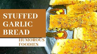 Stuffed Cheesy Garlic Bread | Stuffed Garlic Bread Dominos Recipe | Dominos Garlic Bread