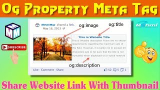 How Add og properties meta code on website, Share website link with thumbnail screenshot 2