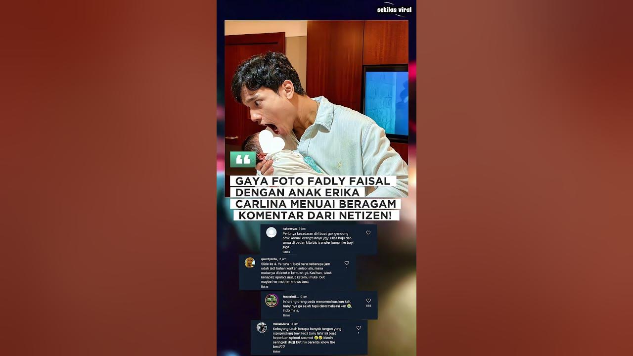 Gaya foto Fadly Faisal dengan anak Erika Carlina, bikin salfok?! #fadlyfaisal #erikacarlina #shorts