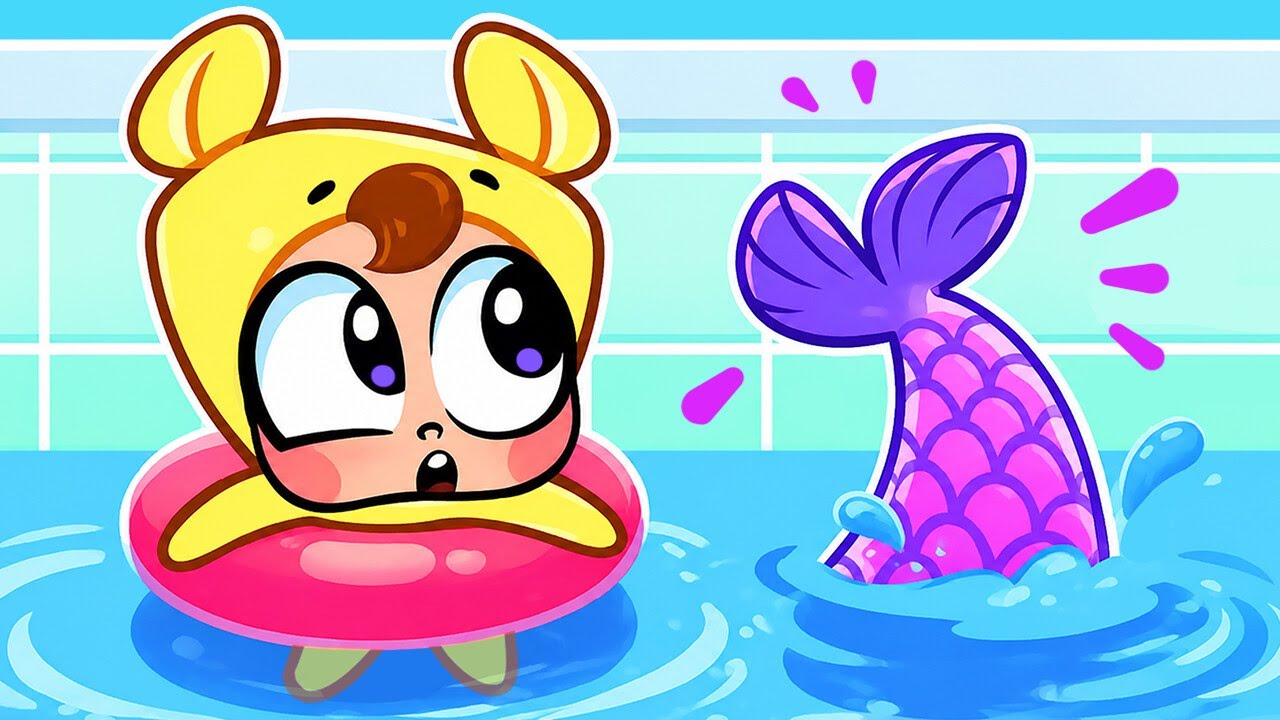 Swimming Pool Safety ⛔💦 Little Mermaid Lost Her Tail! 🧜‍♀️🐟 Educational Video for Kids