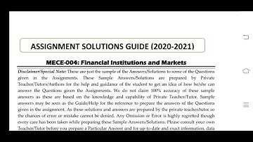 MECE 004 Ignou Solved Assignment 2020-21