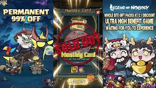 99.9% Discount Released Brand New Version Of Top 3 Afk Rpg - Legend Of Nobody F228314F