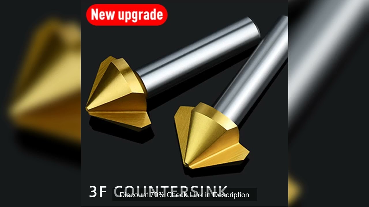 BB HSS Countersink Chamfering Milling Tool 1 3-Flute Cutter for Metal De-Durring Orifice Rose Cove D