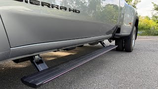 AMP RESEARCH Vision Power Side Steps - Unboxing and Install Guide - GMC Sierra 3500 HD Installing Amp Steps On My 2024 Single Cab Gmc 3500 Dually