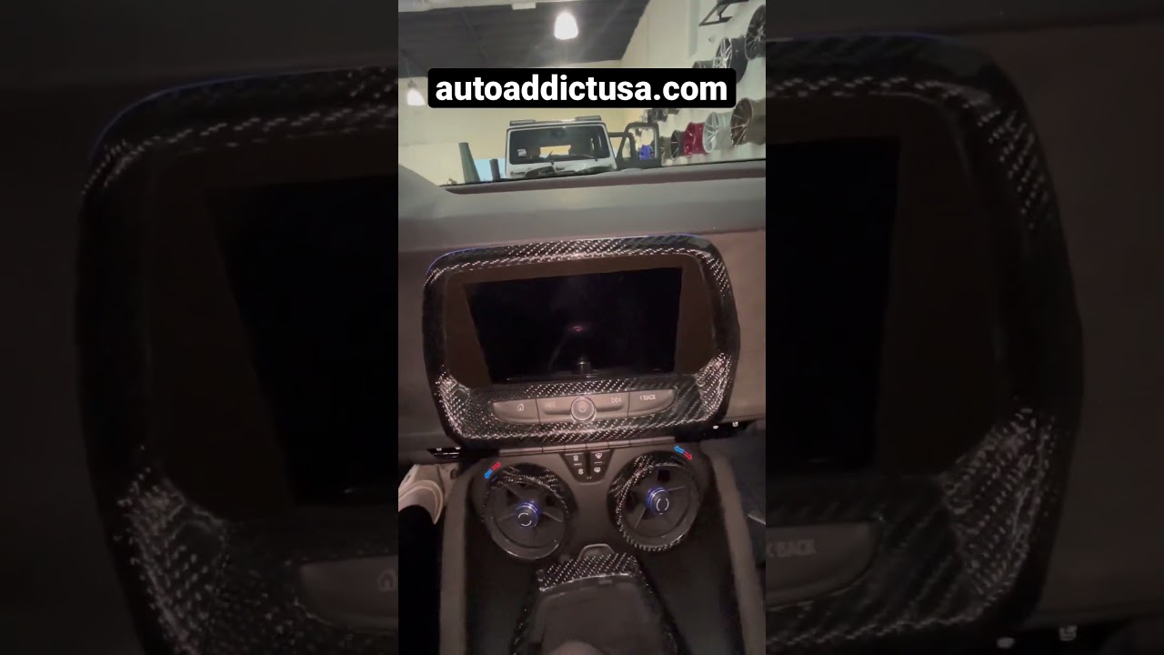 Camaro Carbon Fiber Infotainment Bezel 
