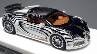 1/64 Bugatti Veyron ceramic L'Or Blanc glow in dark by LJM / Car's Lounge resin car model review