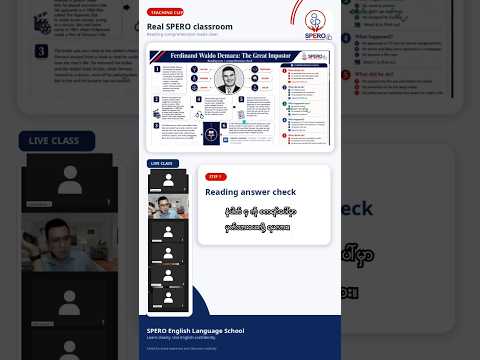🔆Spero ရဲ့ A2 Online အတန်းသင်ကြားမှု နမူနာ