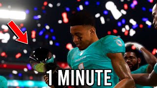 🐬 Tua Tagovailoa NFL CAREER Simulation in 1 Minute...