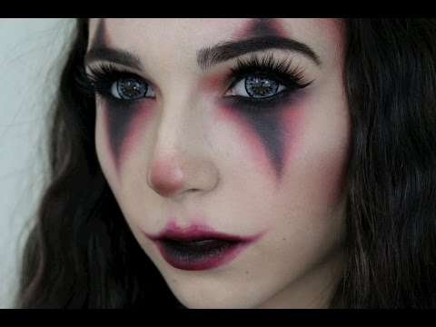 Creepy/Cute Halloween Clown Makeup - YouTube