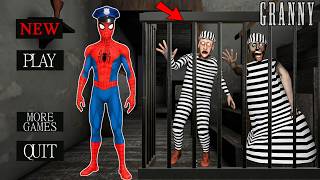 Playing as Granny Grandpa prisoner vs Spider Man Jail in Granny House - Funny Horror Animation screenshot 4