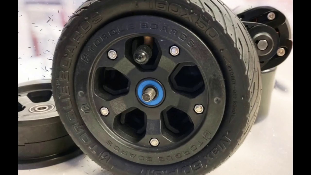 All Terrain Pnematic Tires for Electric Skateboard promo video TorqueBoards DIY Electric Skateboard