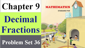 decimal fractions class 5 problem Set 36 | Maths chapter 9 | state board Maharashtra
