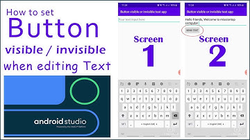 Set button visible, invisible when editing Text, TextWatcher in Android Studio