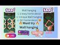 Easy Wall hanging craft ideas 💡2 Unique wall hanging | Ice cream stick craft ideas| DIY home decor 😍