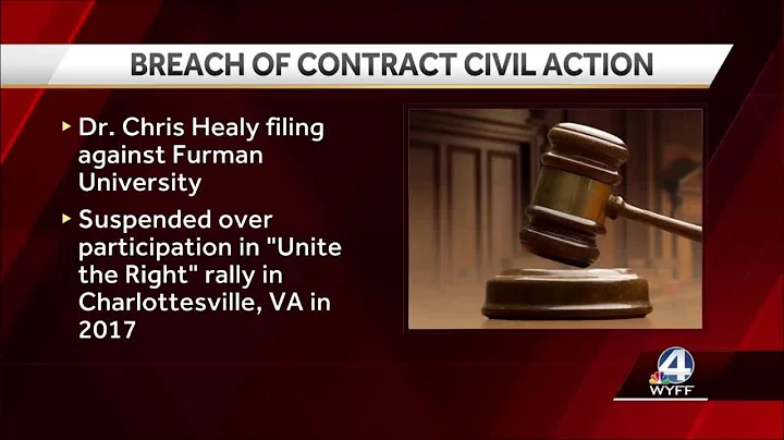Professor who attended 'Unite the Right' rally files suit against Furman University after suspension