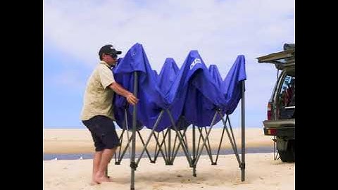 Adventure Kings Gazebo 3m x 3m is an easy one person setup!