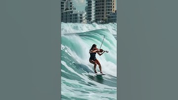 If only the sea danced to the rhythm of the music  AI generated Midjourney • Magnific AI • Kling AI#