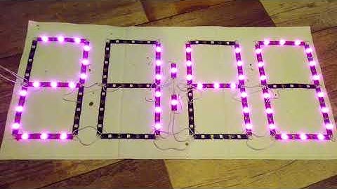 Часы "для стеклянной двери шкафа купе",  на arduino и ws2812b