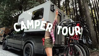 NEW TRUCK CAMPER!!! First look at my Scout Olympic camper + 8 pack abs status update