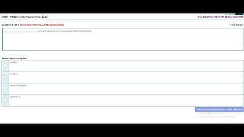 CS201 Quiz 2 2025 || CS201 - Introduction to Programming || Fall 2025