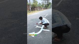 Public Safety Work | Road Marking Kiya ❤️🚧 #shorts