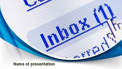 E-mail Inbox PowerPoint Template by PoweredTemplate.com