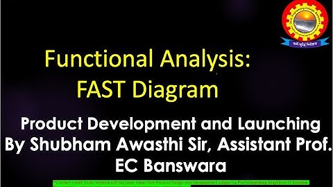 Functional Analysis: FAST Diagram by Shubham Awasthi |B.Tech.| ME | 8th Sem | PDL