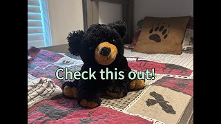 A Wild Republic Bear That Adds Some Coziness To This Rustic Cabin Vibe.