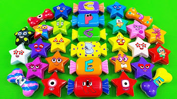 Rainbow SLIME 🌈 Finding Numberblocks, Alphablocks, Alphabet Lore in Candy, Stars Colorful! ASMR