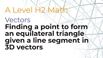 Finding a point to form an equilateral triangle given a line segment in 3D vectors