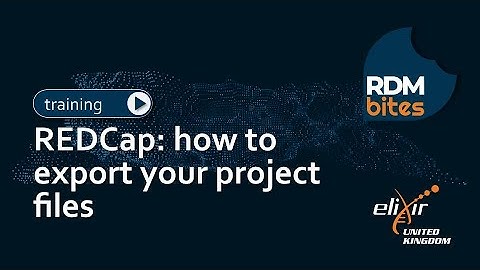 RDMbites | REDCap: how to export your project files