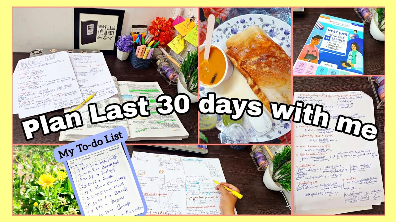 My Study plan for last 30 days before neet 2023⁉️🤞| Morning to Night ...