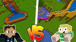 😲Hvem kan bygge det flotteste Vandland i Minecraft?!😲