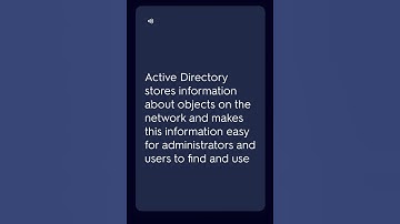 AD #security+ #cybersecurity #flashcards