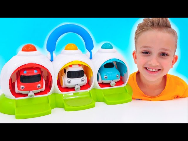 Vlad and Niki have fun with toy cars - Funny videos for kids class=