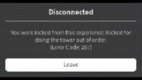 How to get kicked out of Roblox EToH
