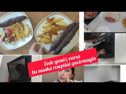#vlog. Evdə ən ləzzətli lülə kabab. Mətbəx təmizliyi. Hər yeri mundar edirəm. Leke maskası resepti