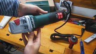 Unpacking / unboxing angle grinder Metabo WEV 15-150 QUICK 600472000