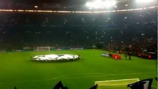 Schalke - Galatasaray Champions League Einmarsch *Nordkurve*