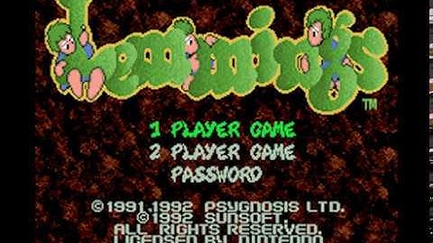 Intro-Demo - Lemmings (Europe, SNES)