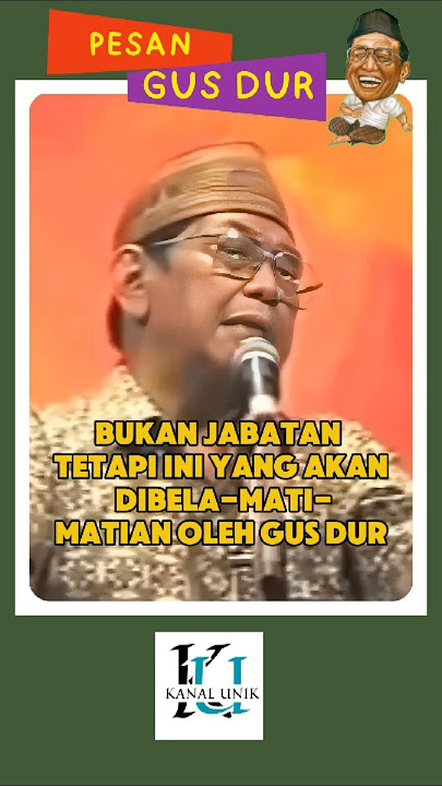 For Gus Dur, it is not the position that must be defended to the death, but this....#gusdur