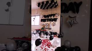 Birthday surprise decoration ideas, Super cool 21st Birthday Decor #balloondecoration #shorts #viral